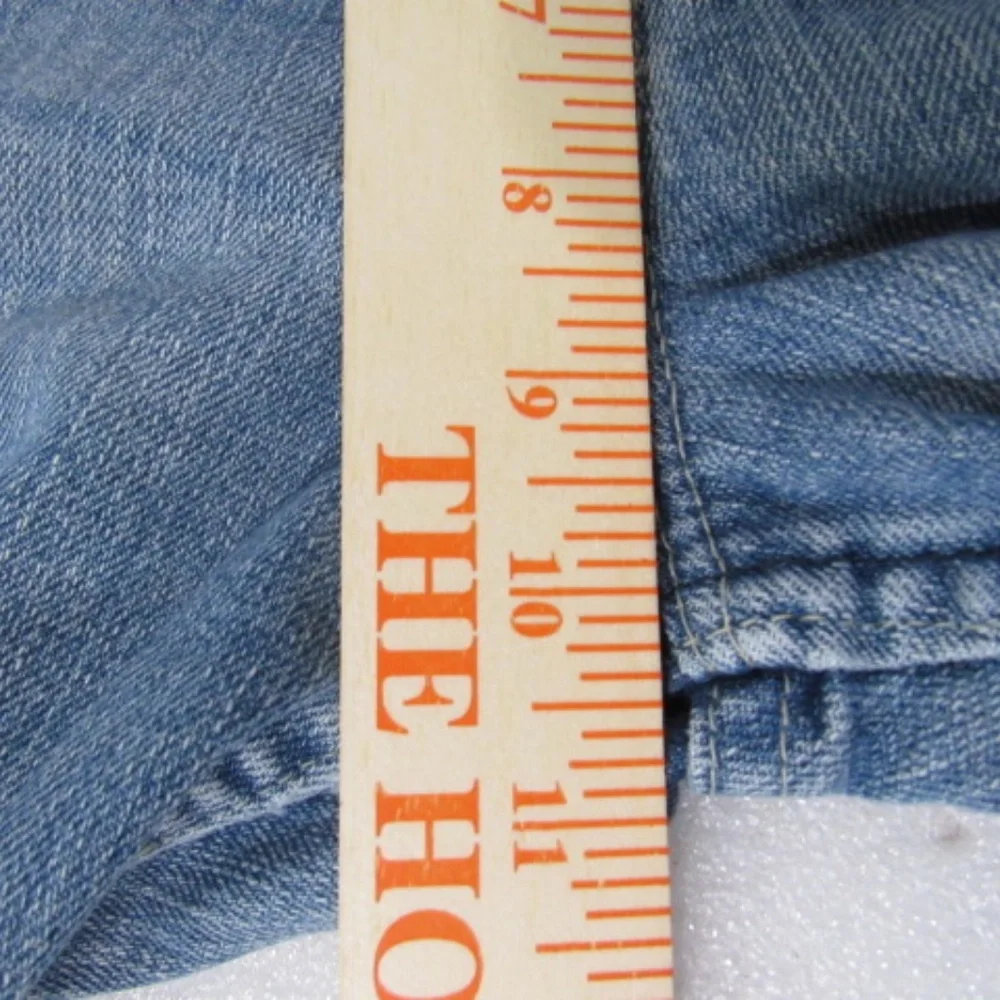 Wrangler Cool Vantage‎ FR Straight Distressed Wash Blue Jeans